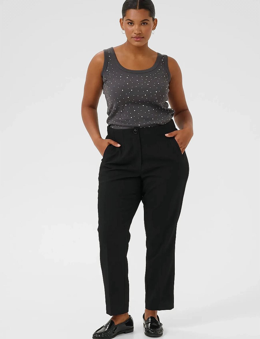 Kaffe Curve - KCelia 7/8 Pants - pidulikud püksid - black deep - 3