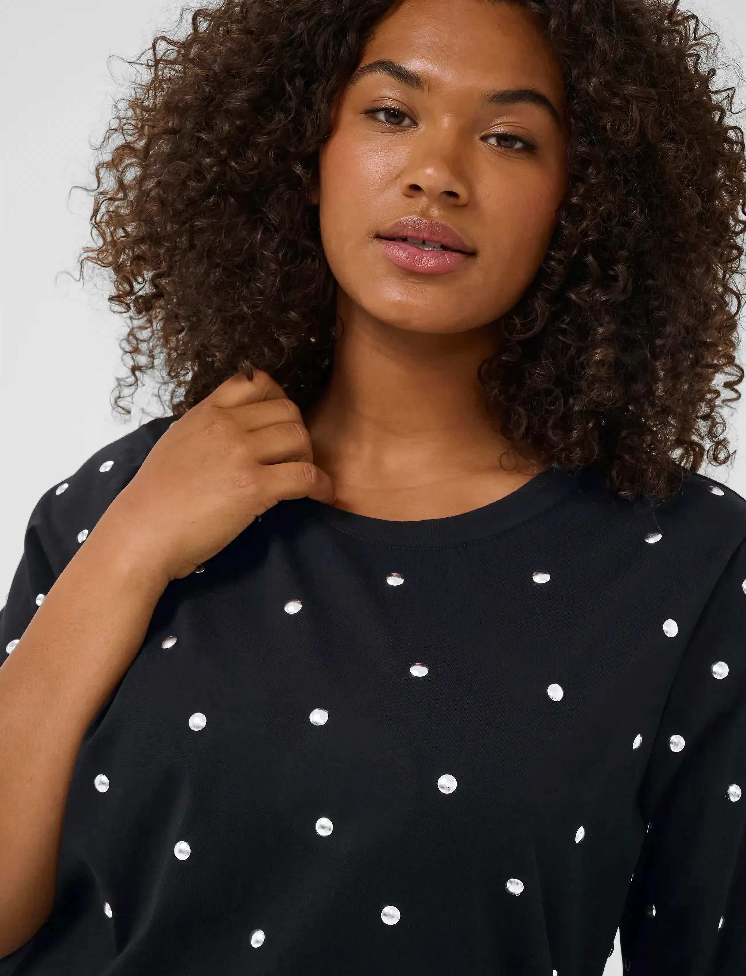 Kaffe Curve - KChelena T-Shirt - t-shirty - black deep - 5