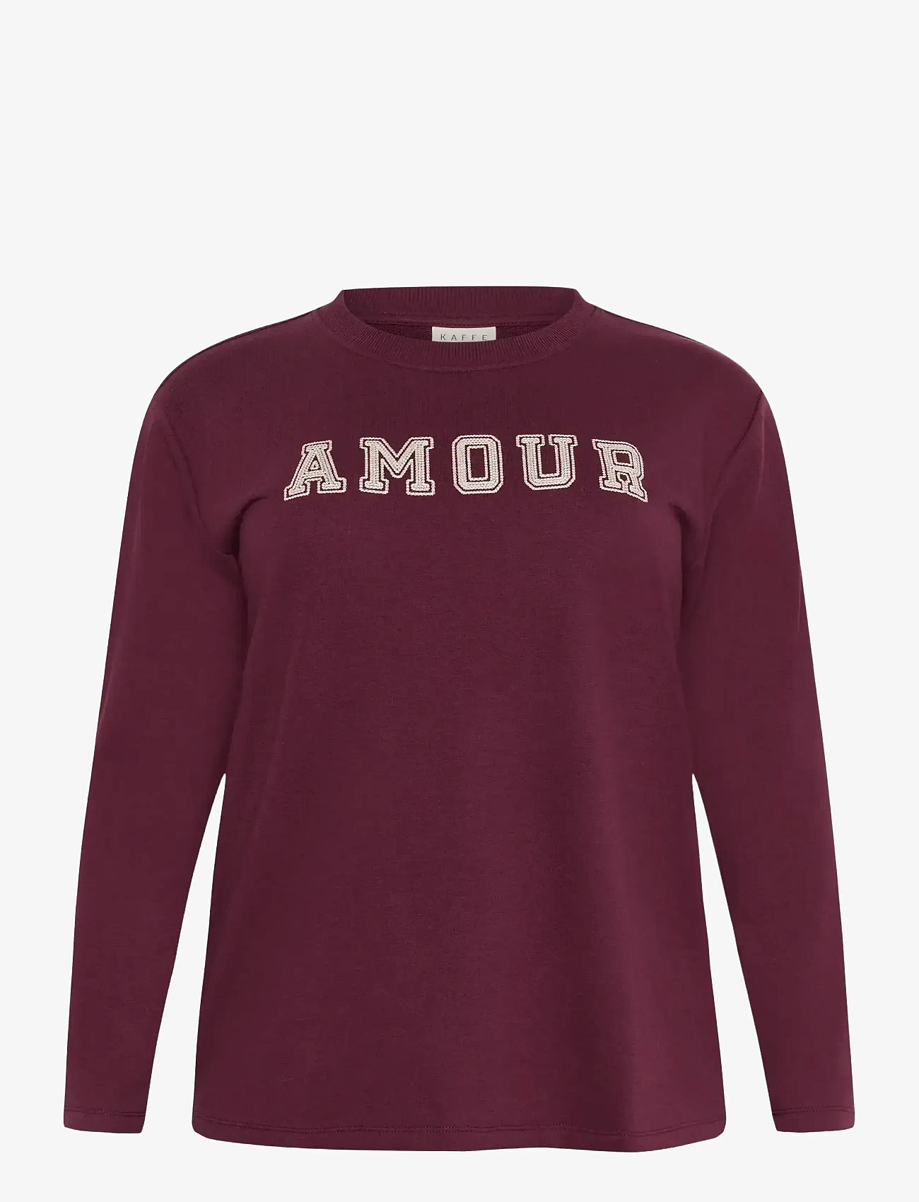Kaffe Curve - KCeliza Sweatshirt - sügisesed riided - windsor wine/amour embd. - 1