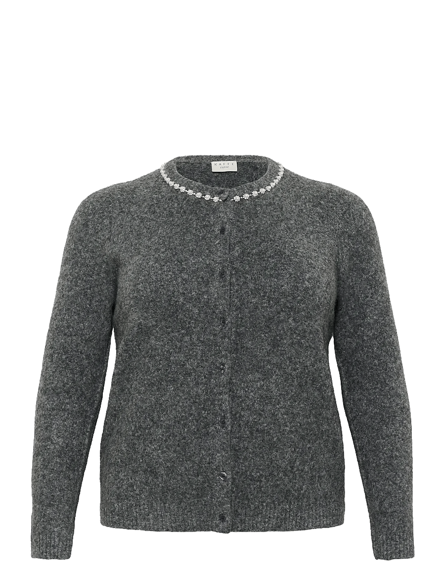 Kaffe Curve - KCroxia Cardigan - cardigans - grey melange - 1