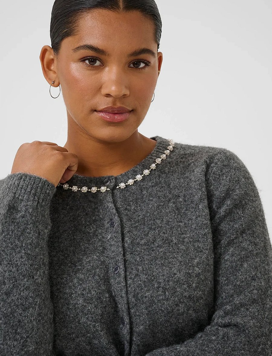 Kaffe Curve - KCroxia Cardigan - cardigans - grey melange - 5