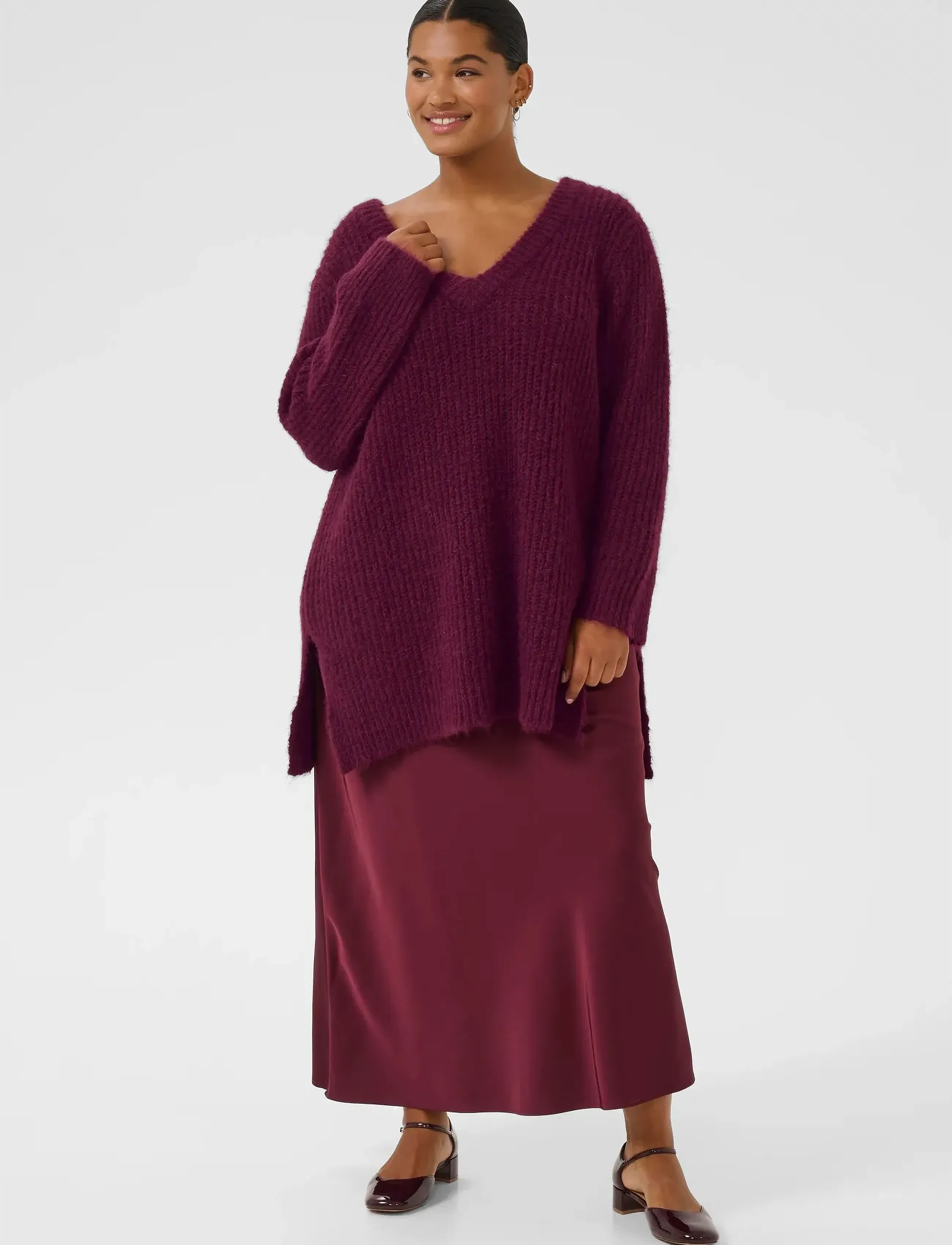 Kaffe Curve - KCania Pullover - neulepuserot - windsor wine - 3