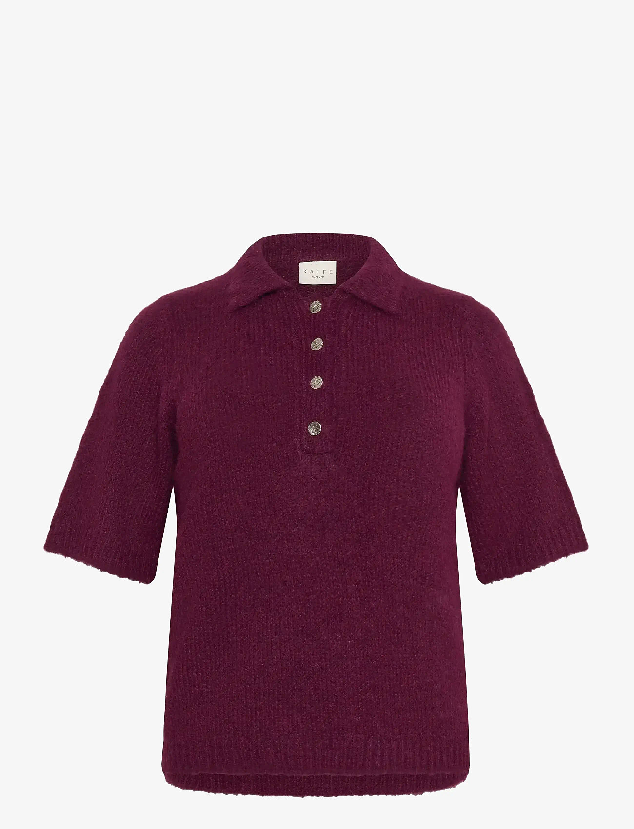 Kaffe Curve - KCemilia Polo Pullover - striktrøjer - windsor wine - 1