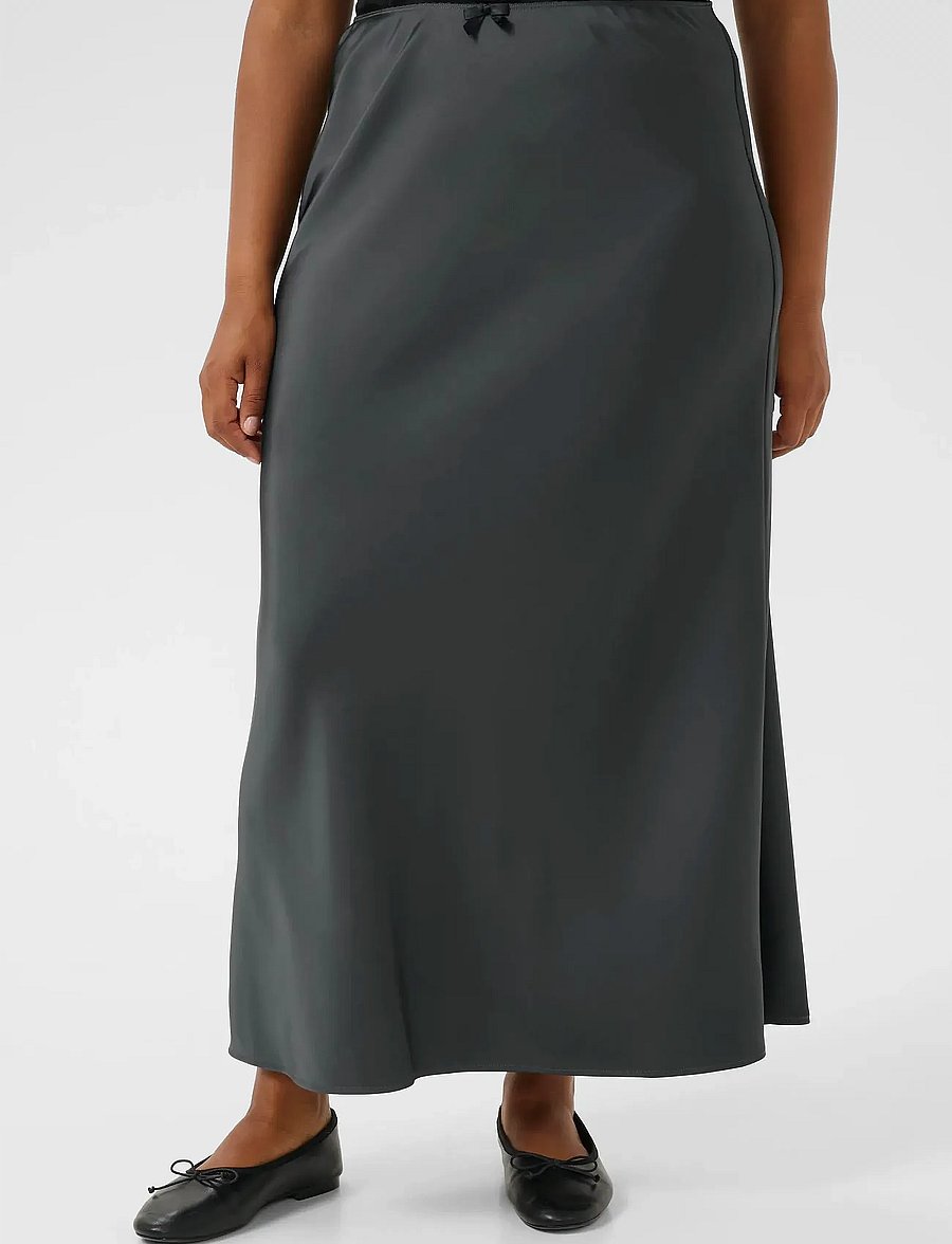 Kaffe Curve - KChilla Skirt - satinnederdele - black oyster - 0