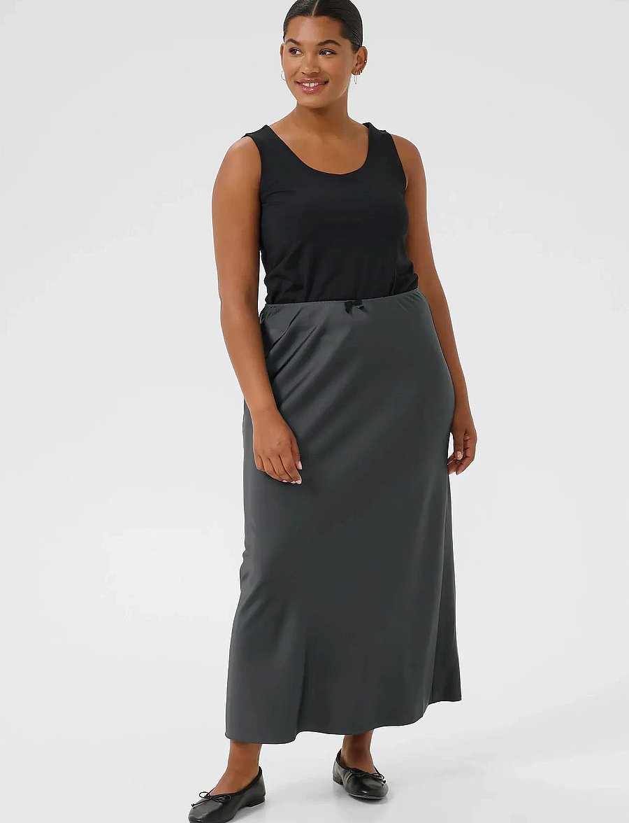 Kaffe Curve - KChilla Skirt - satinnederdele - black oyster - 3