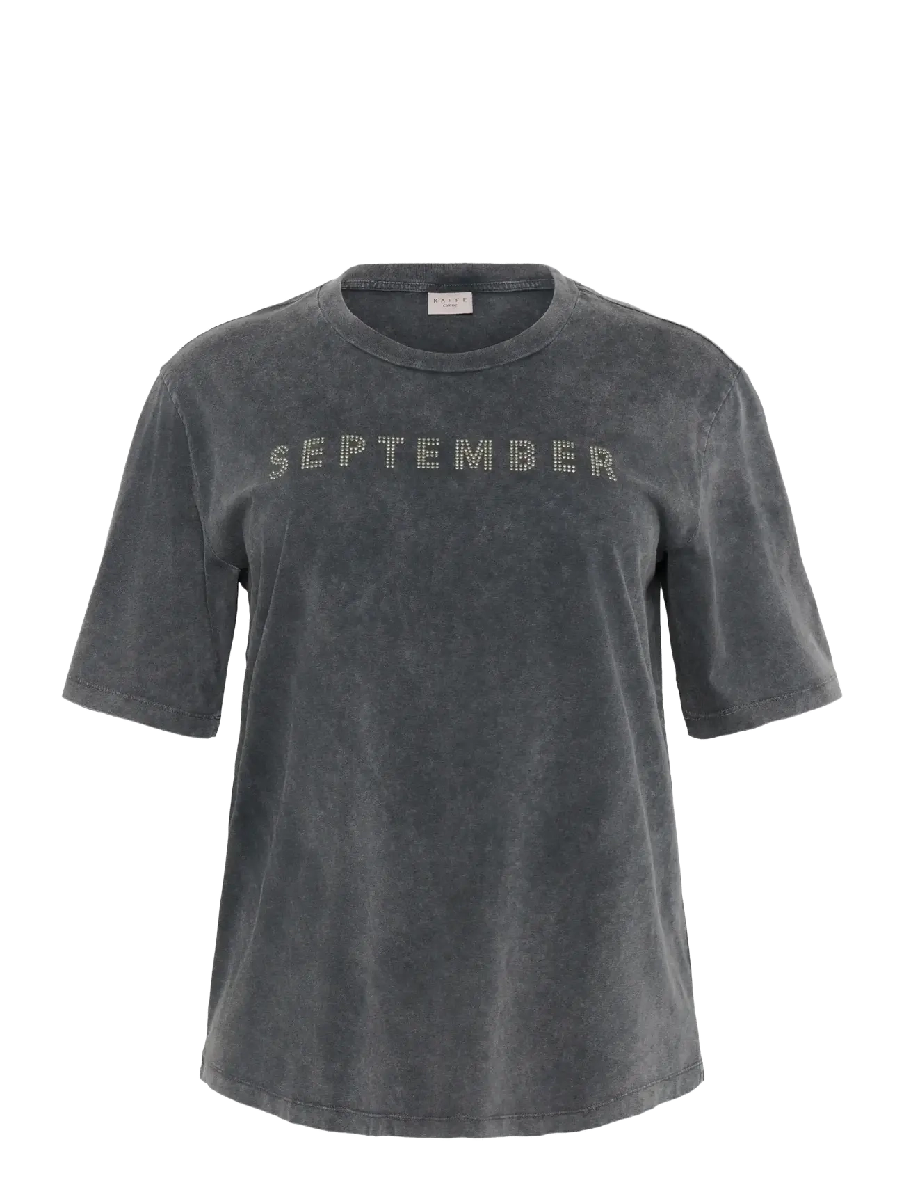 Kaffe Curve KCserina T-Shirt - Tøj - WASHED DARK GREY / grey