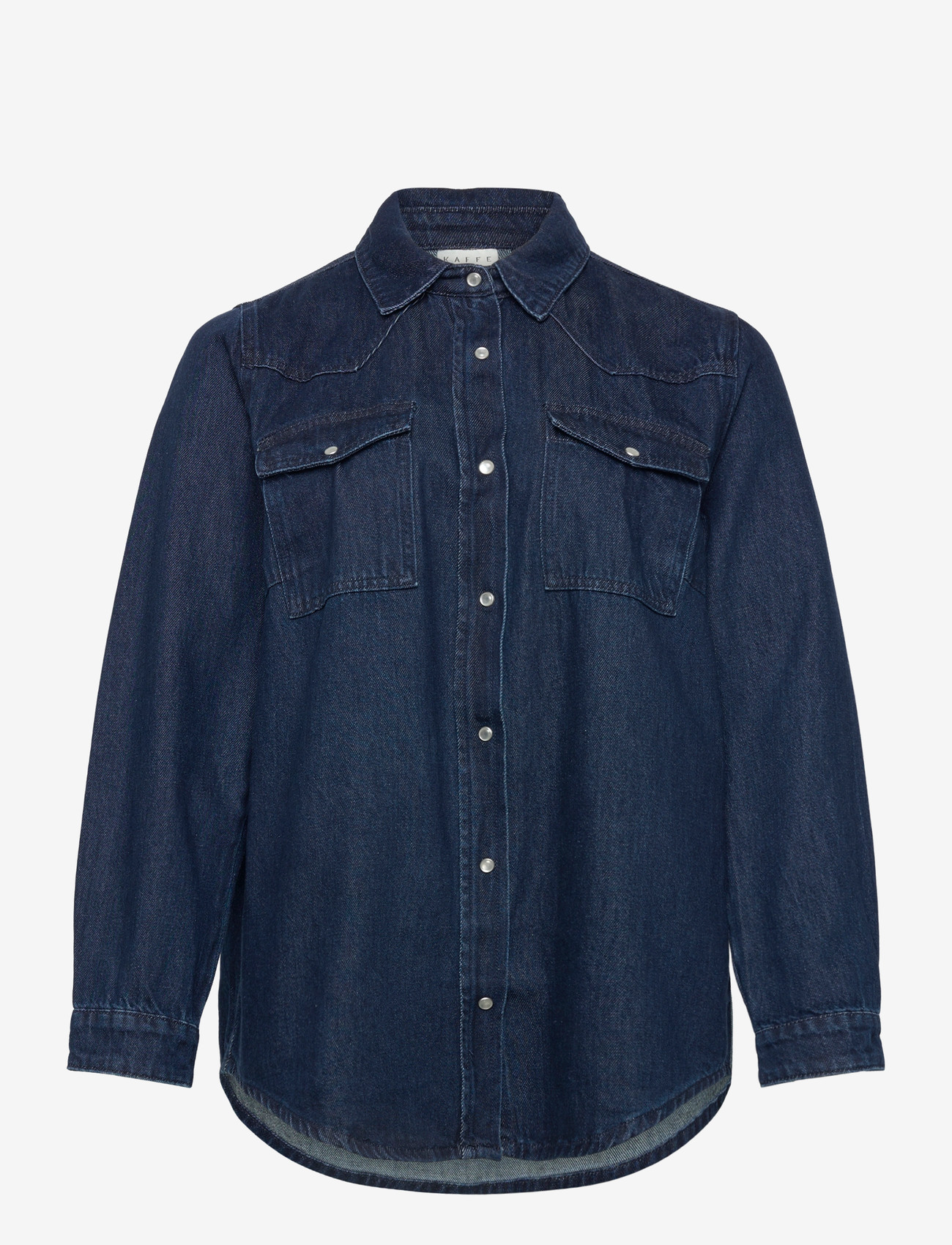 Kaffe Curve - KCelisa Denim Shirt - denimskjorter - dark blue denim - 0