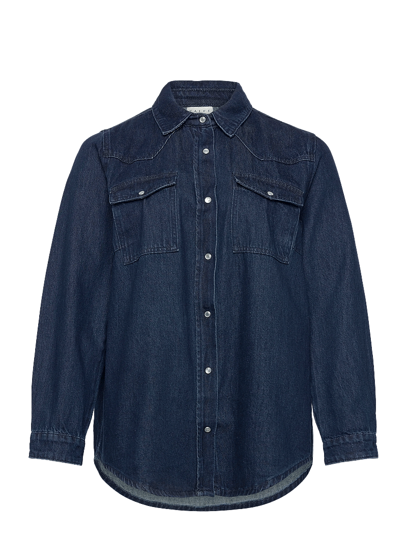 Kaffe Curve - KCelisa Denim Shirt - denimskjorter - dark blue denim - 0
