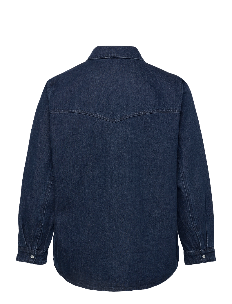 Kaffe Curve - KCelisa Denim Shirt - denimskjorter - dark blue denim - 1