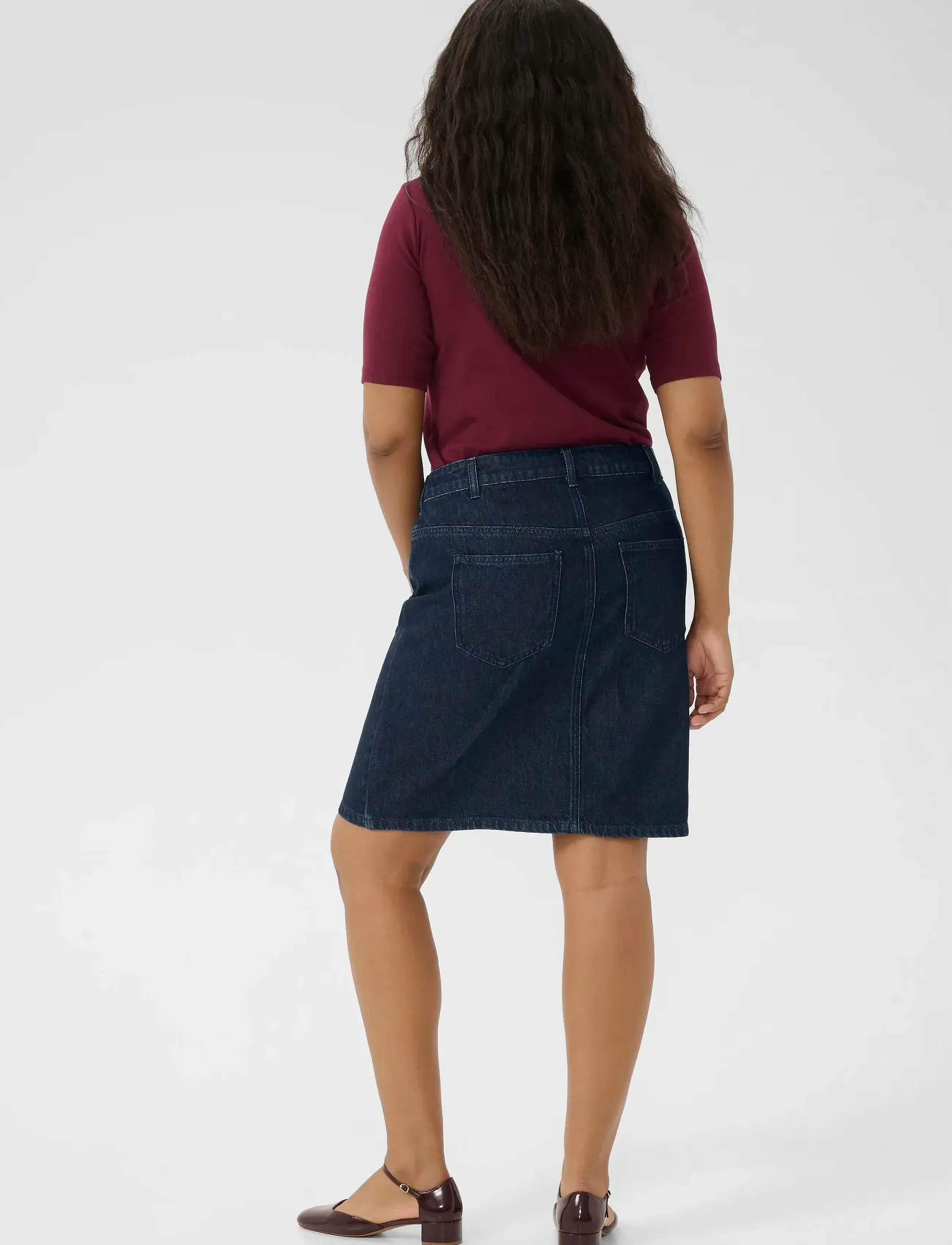 Kaffe Curve - KCelisa Denim Skirt - džinsa svārki - dark blue denim - 4