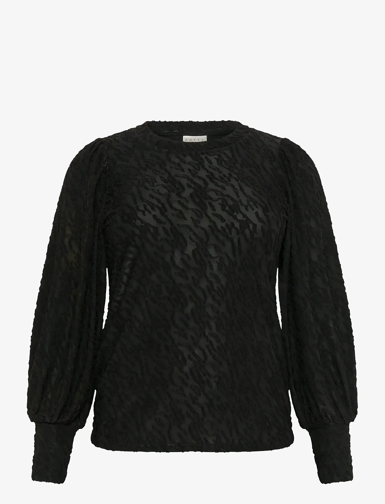 Kaffe Curve - KCzarina T-Shirt - topy z długimi rękawami - black deep - 1