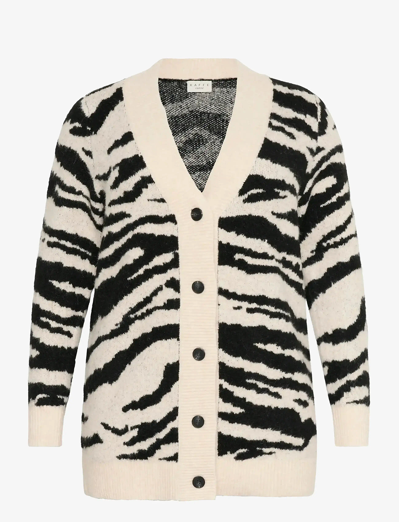 Kaffe Curve - KCsandia Cardigan - cardigans - turtledove/black animal - 1