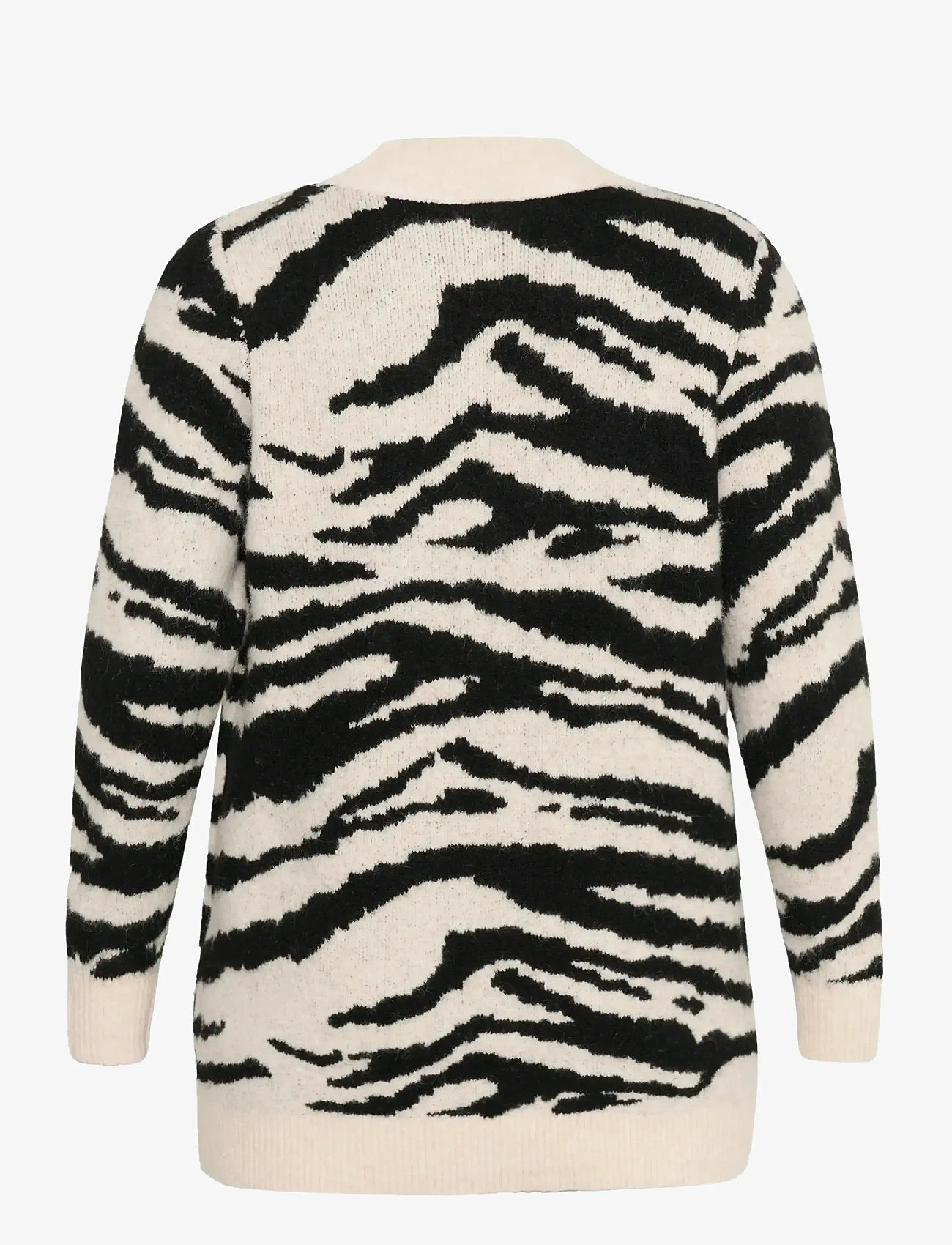 Kaffe Curve - KCsandia Cardigan - cardigans - turtledove/black animal - 2