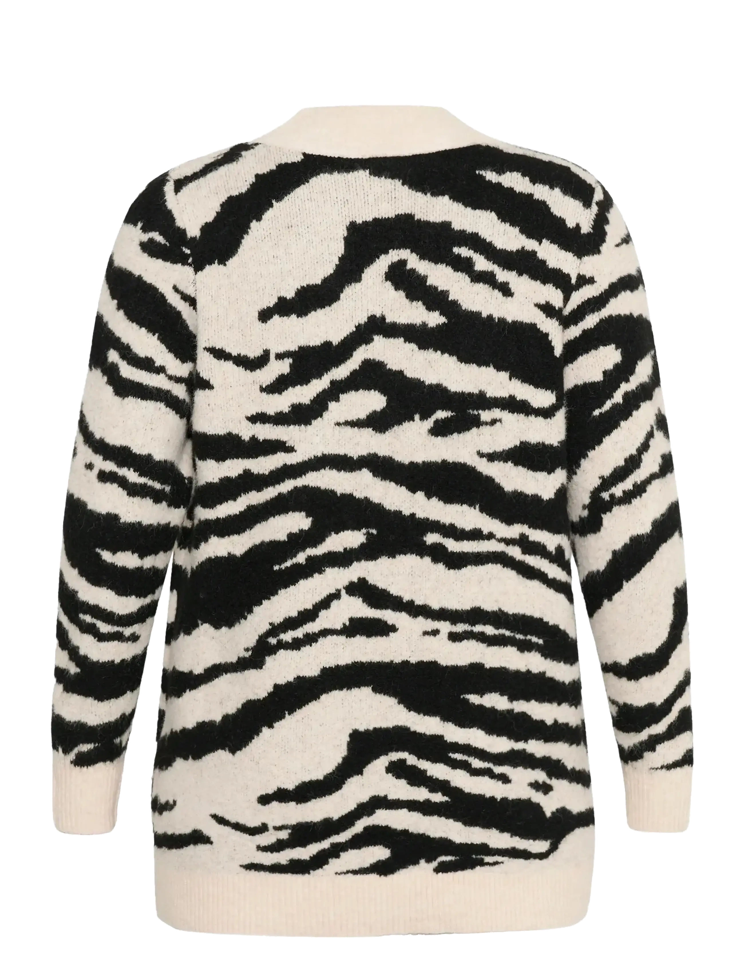 Kaffe Curve - KCsandia Cardigan - koftor - turtledove/black animal - 2
