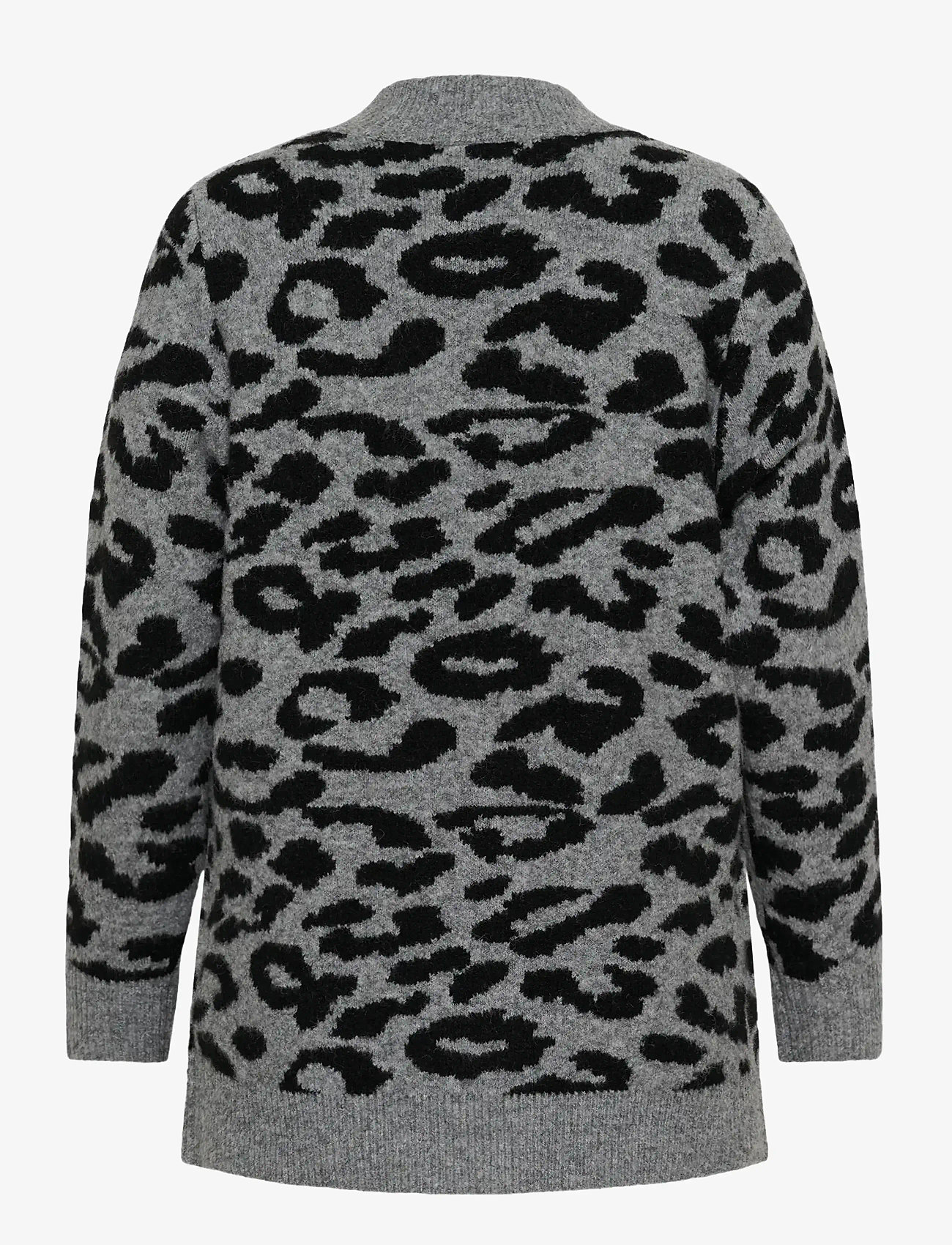 Kaffe Curve - KCsandia Cardigan - cardigans - lgm/black leopard - 2