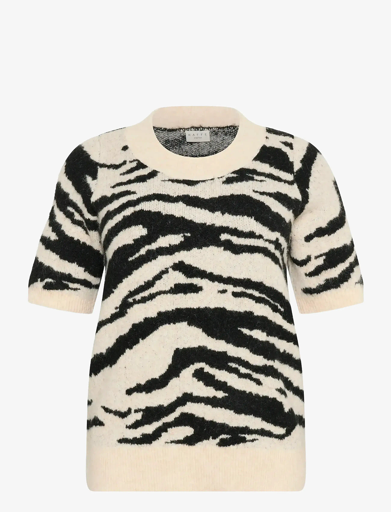 Kaffe Curve - KCsandia Pullover - herbstliche kleidung - turtledove/black animal - 0