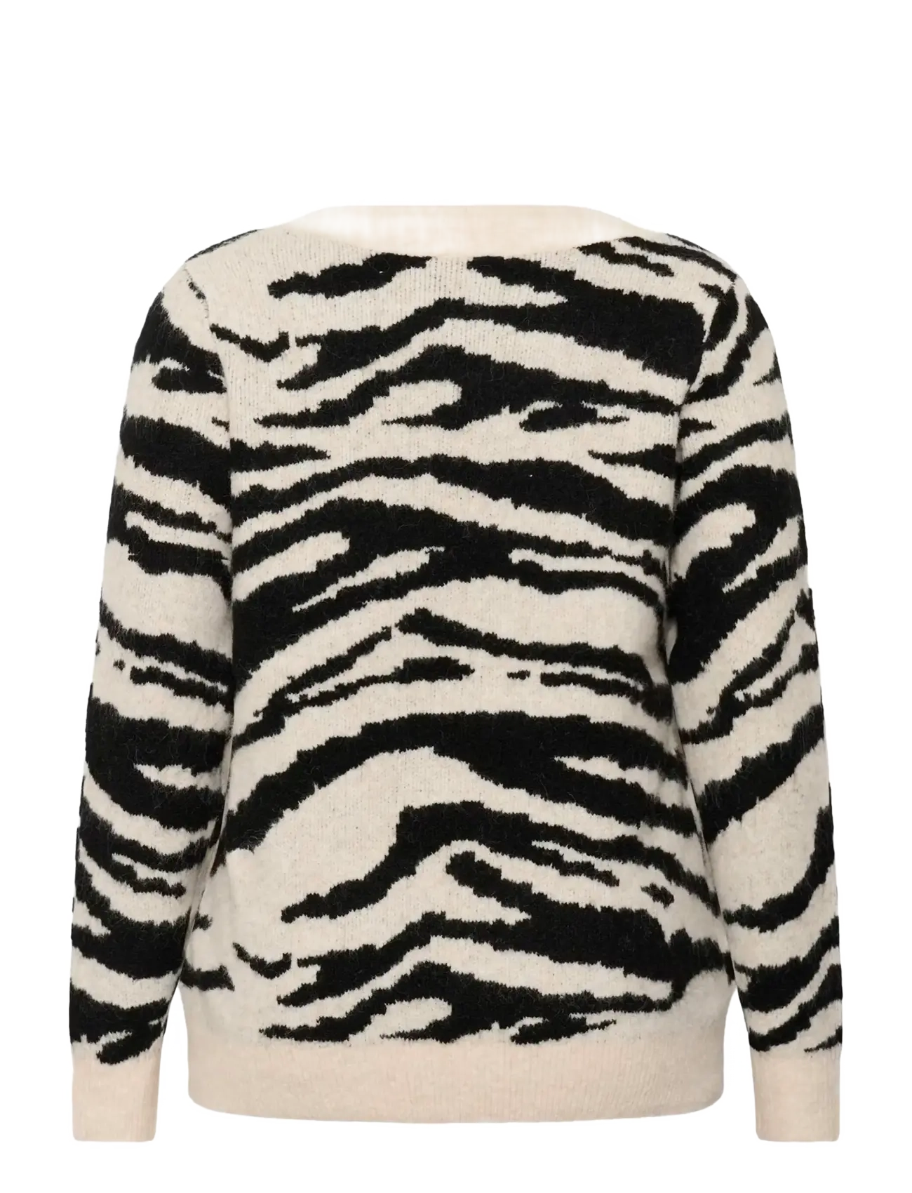 Kaffe Curve - KCsandia Pullover - jumpers - turtledove/black animal - 1
