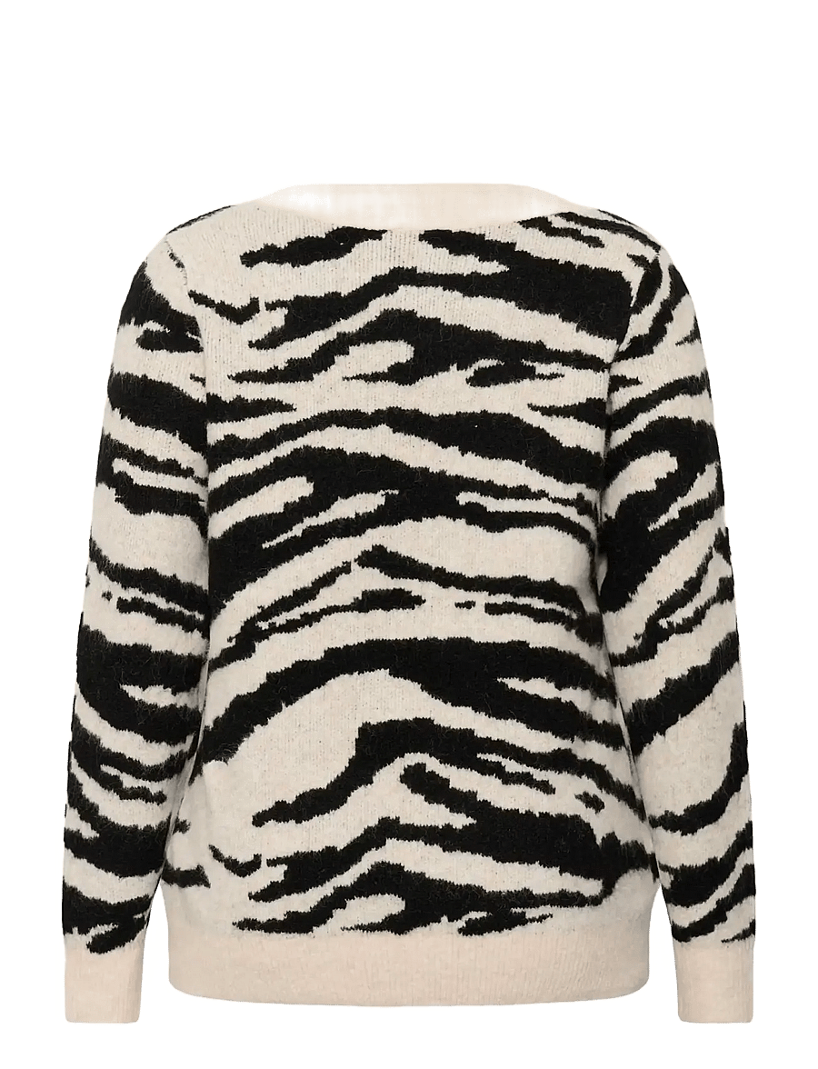 Kaffe Curve - KCsandia Pullover - pullover - turtledove/black animal - 1