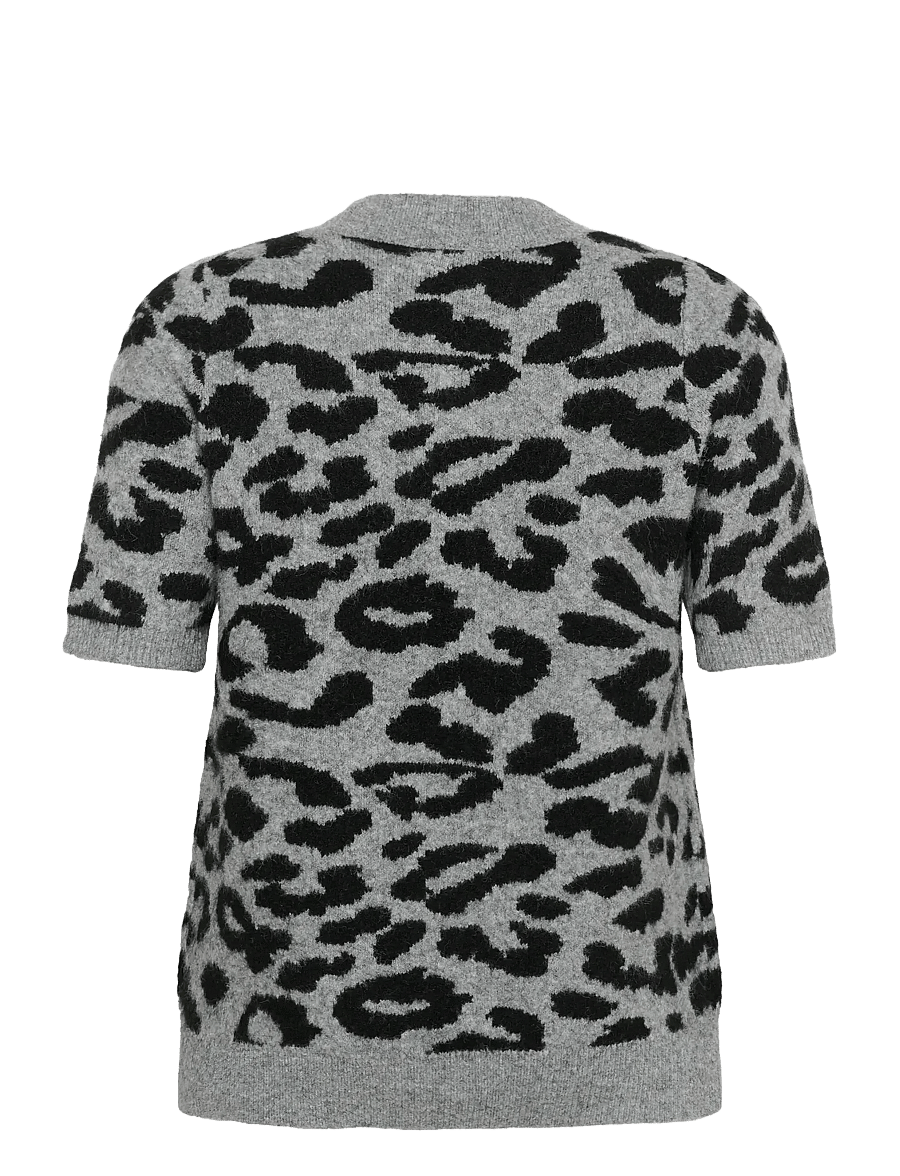 Kaffe Curve - KCsandia Pullover - strickjacken - lgm/black leopard - 2
