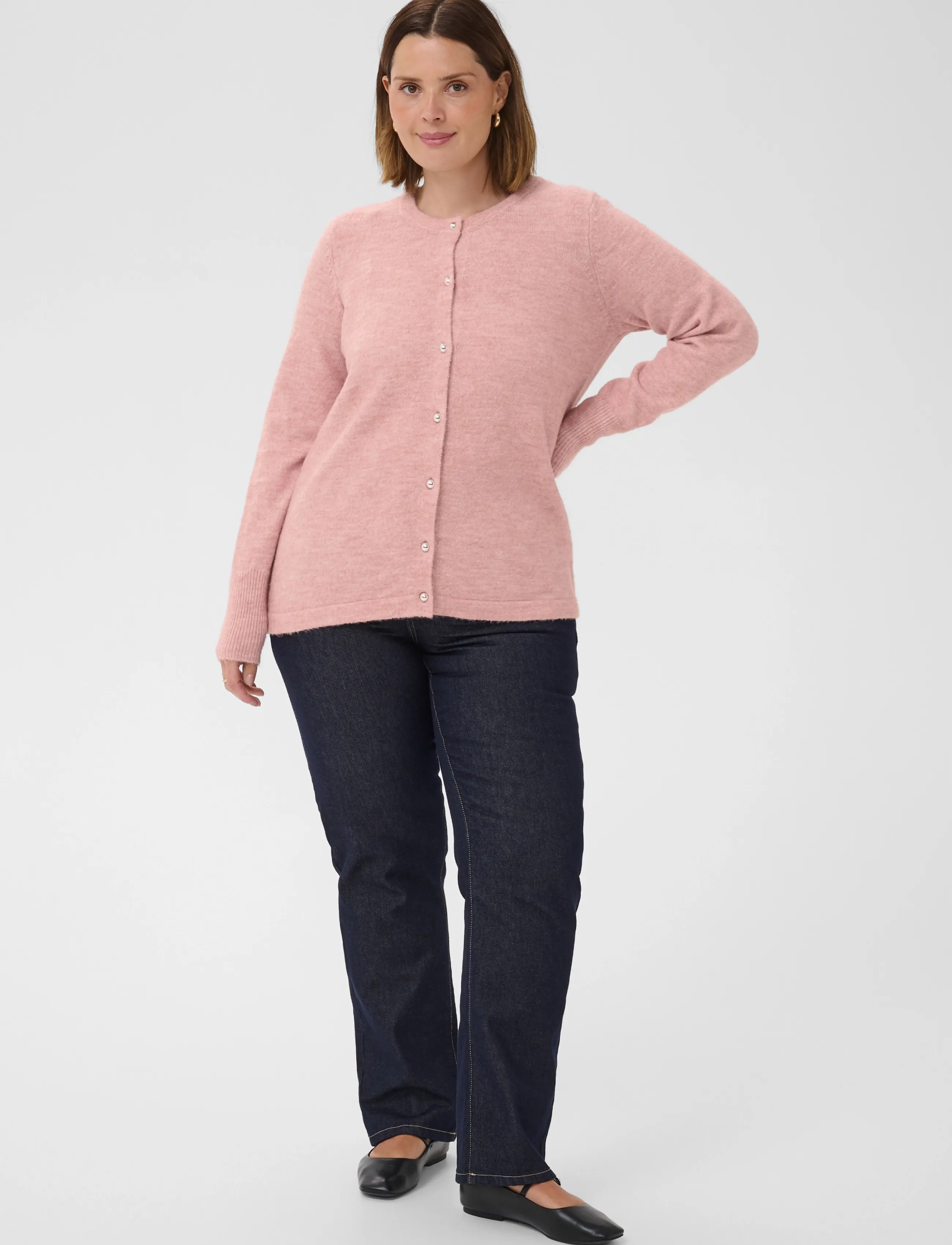 Kaffe Curve - KCniela Cardigan - cardigans - pale mauve melange - 2