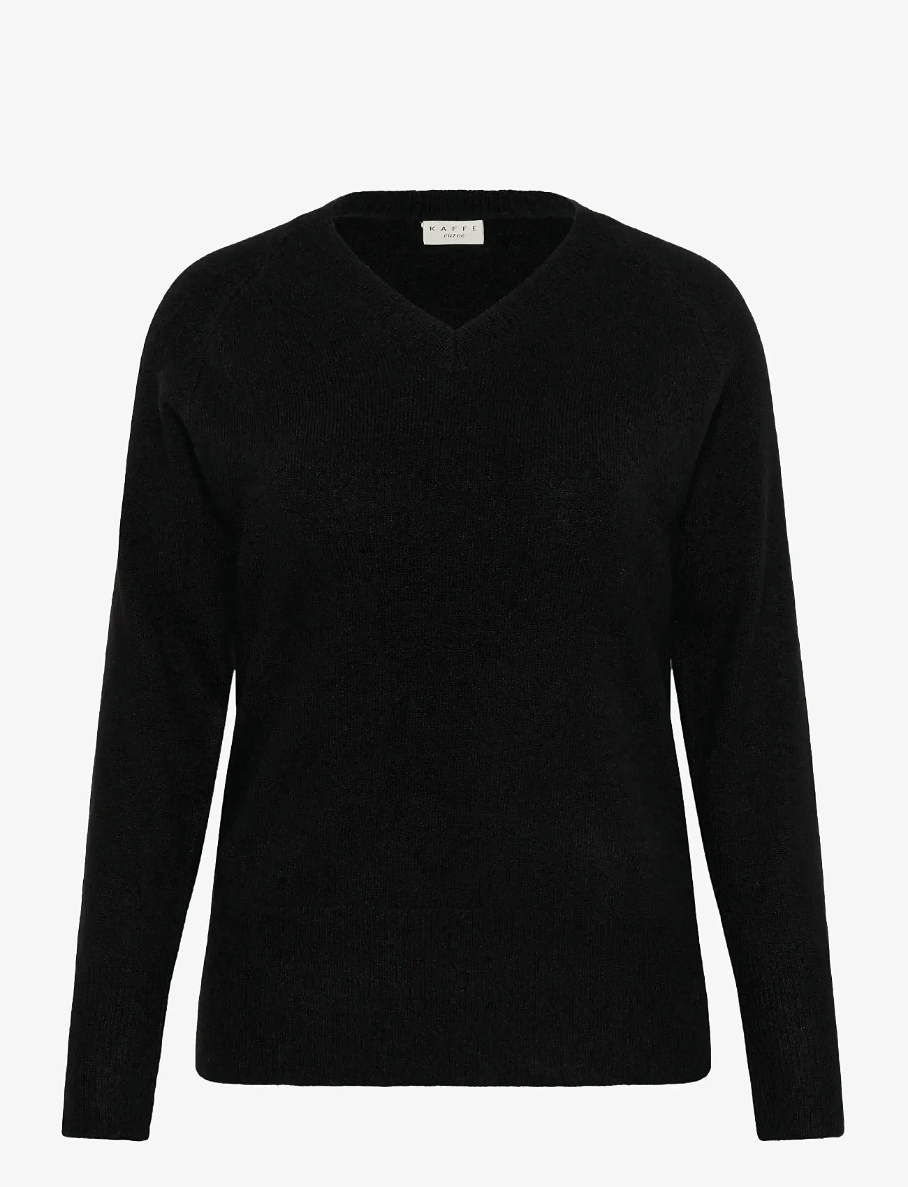 Kaffe Curve - KCniela V-neck Pullover - autumn clothing - black deep - 0