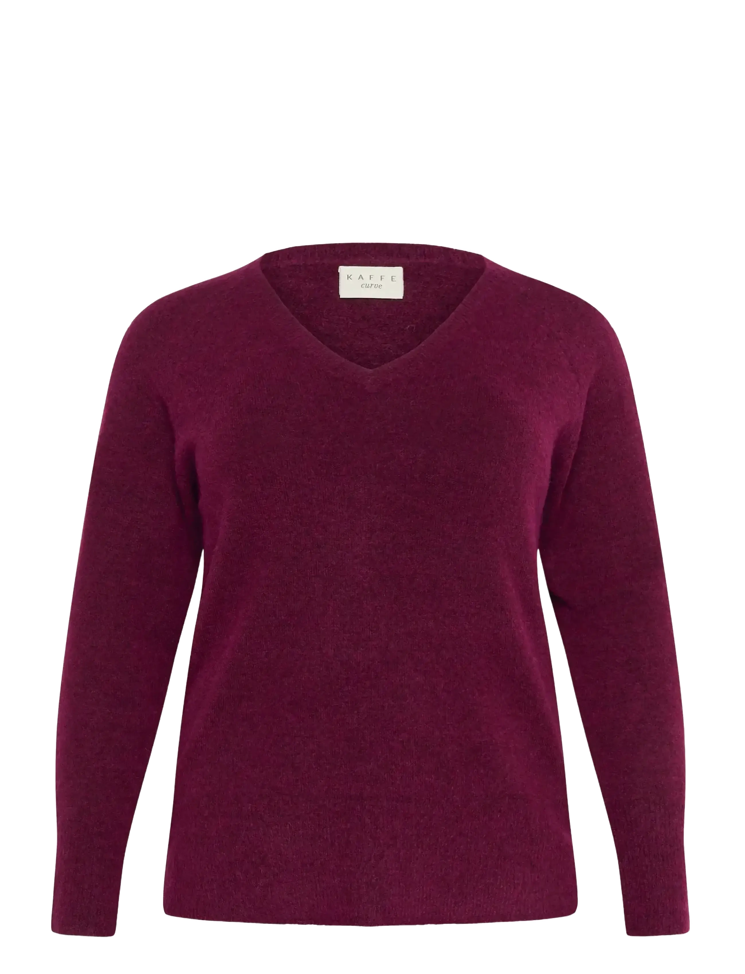 Kaffe Curve KCniela V-neck Pullover - Pullover - WINDSOR WINE / burgundy