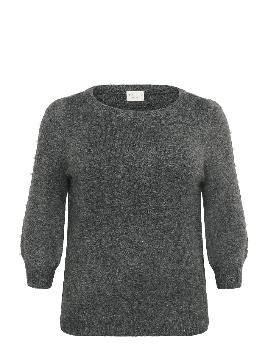 Kaffe Curve - KCletty Pullover - gebreide truien - grey melange - 1