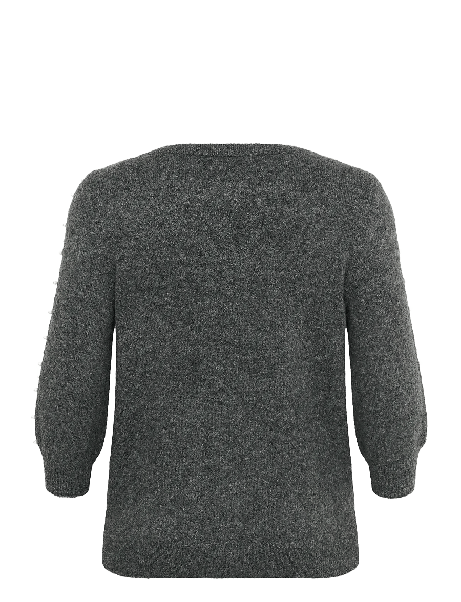 Kaffe Curve - KCletty Pullover - gebreide truien - grey melange - 2