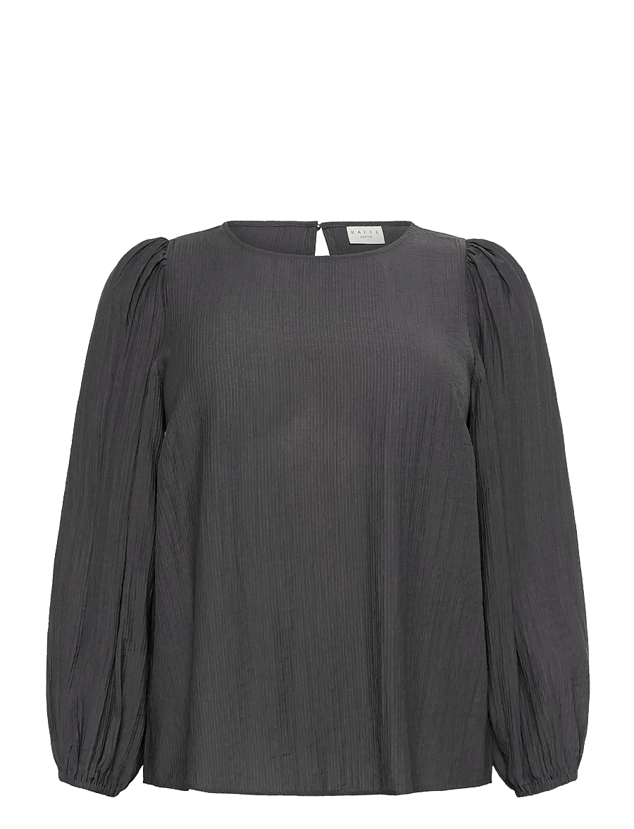 Kaffe Curve - KCviva Blouse - langærmede bluser - black oyster - 1