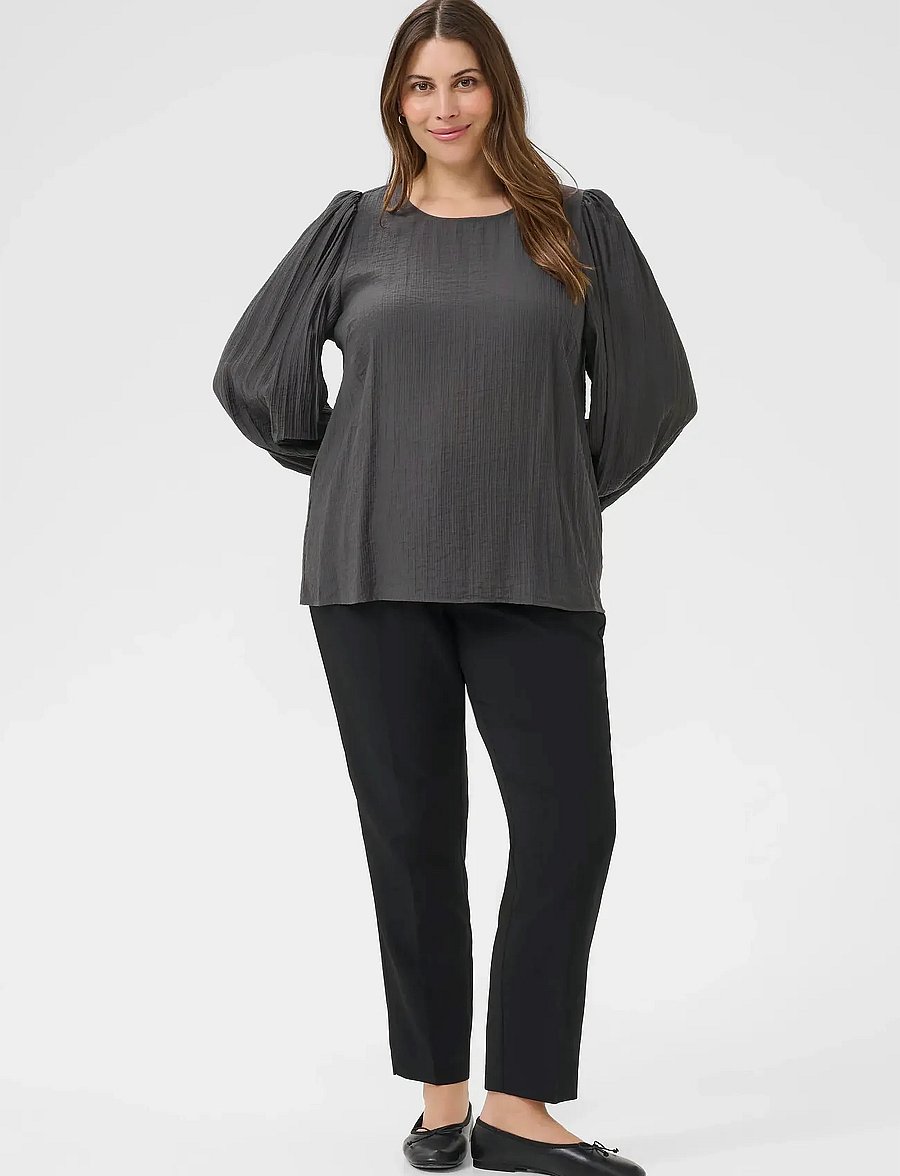 Kaffe Curve - KCviva Blouse - langærmede bluser - black oyster - 3