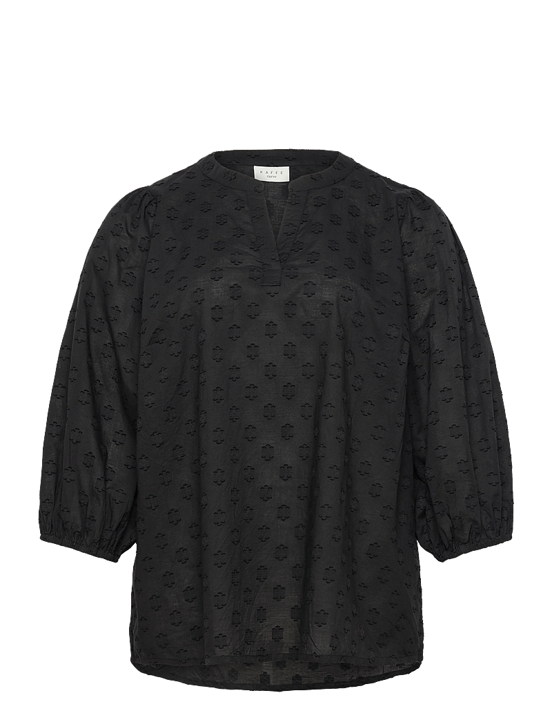 Kaffe Curve - KCloulou Blouse 3/4 SL - långärmade blusar - black deep - 0