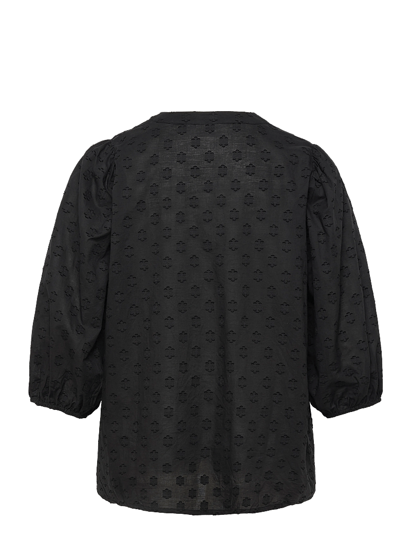 Kaffe Curve - KCloulou Blouse 3/4 SL - långärmade blusar - black deep - 1