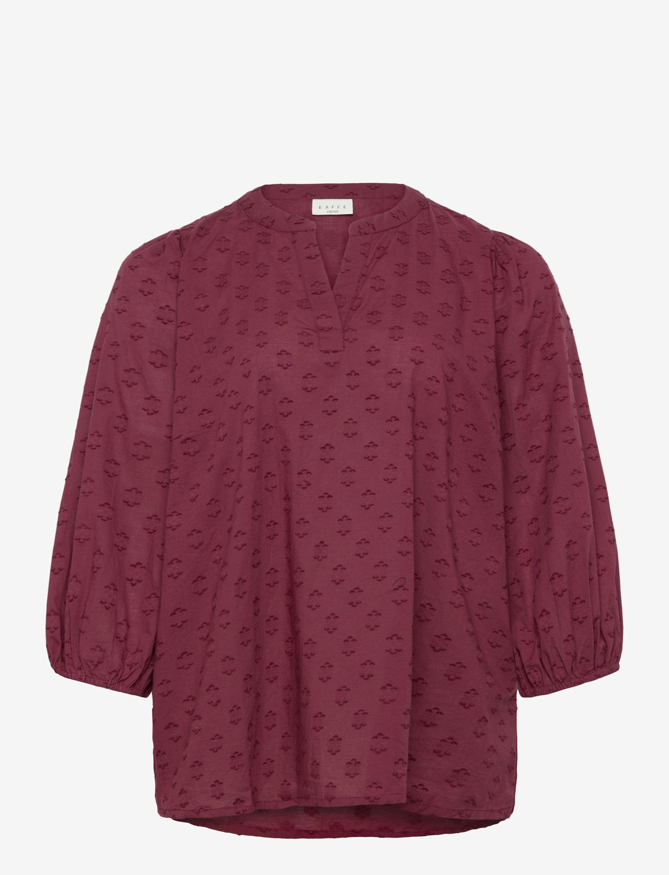 Kaffe Curve - KCloulou Blouse 3/4 SL - långärmade blusar - windsor wine - 0