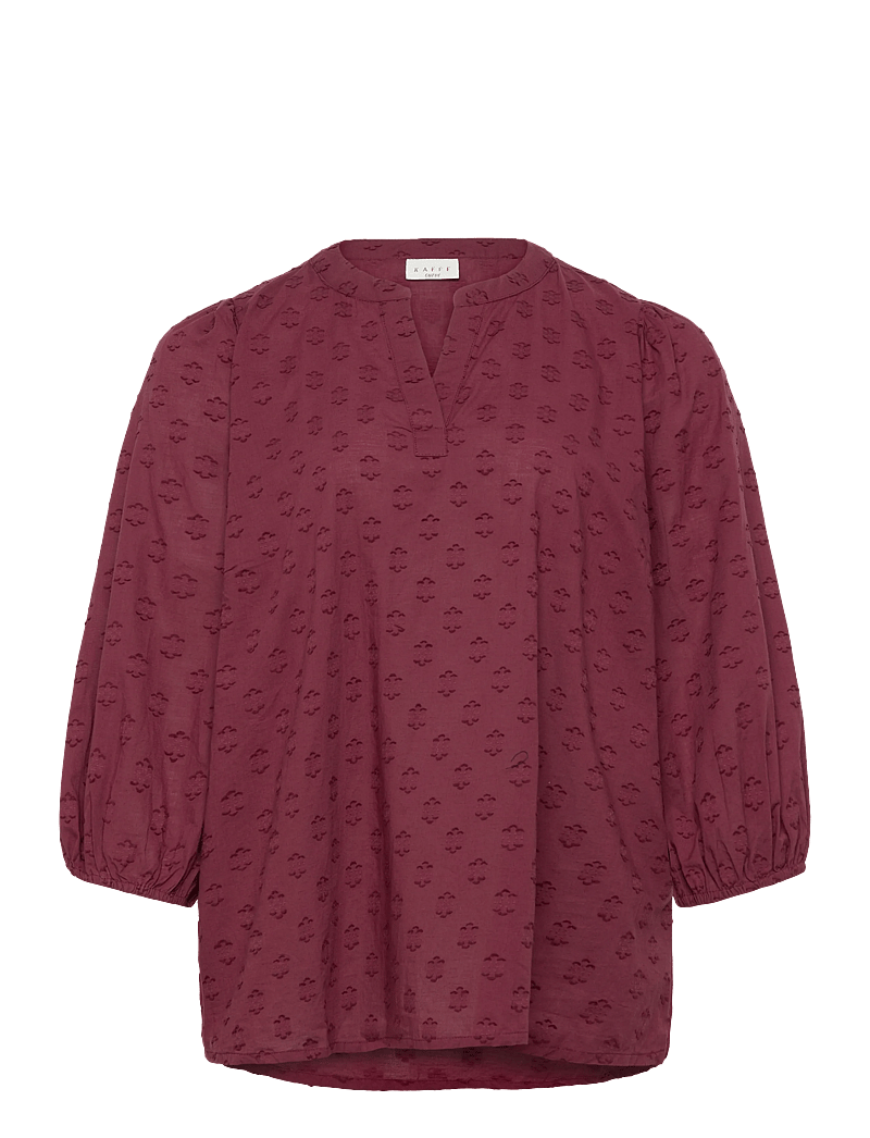 Kaffe Curve - KCloulou Blouse 3/4 SL - långärmade blusar - windsor wine - 0