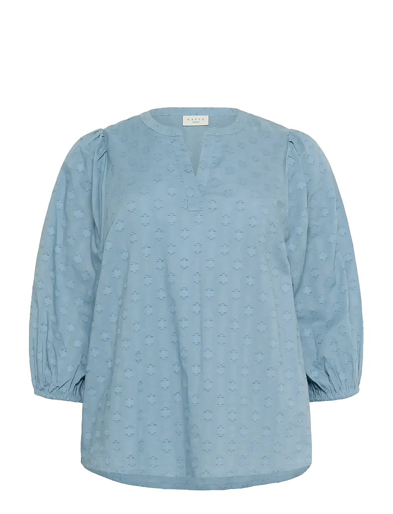Kaffe Curve - KCloulou Blouse 3/4 SL - långärmade blusar - windward blue - 1