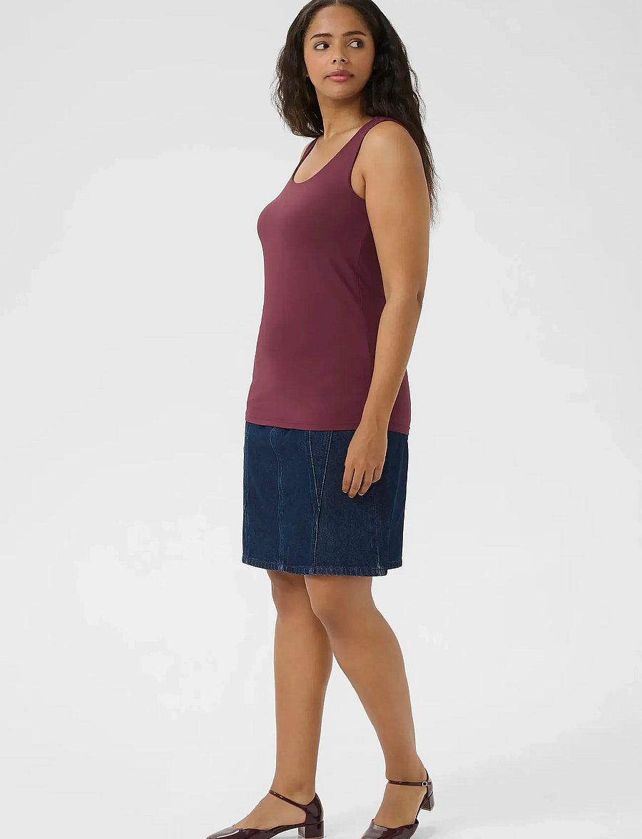 Kaffe Curve - KCerina Jersey Top - Ärmellose tops - windsor wine - 3