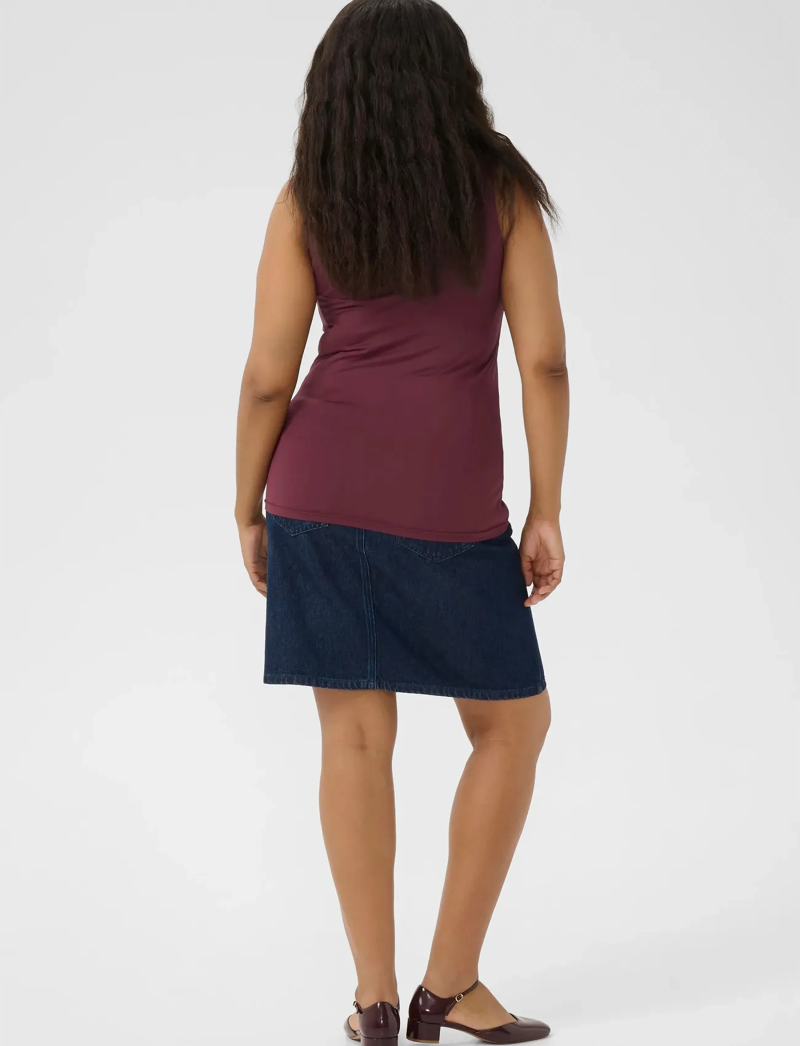 Kaffe Curve - KCerina Jersey Top - hihattomat paidat - windsor wine - 4