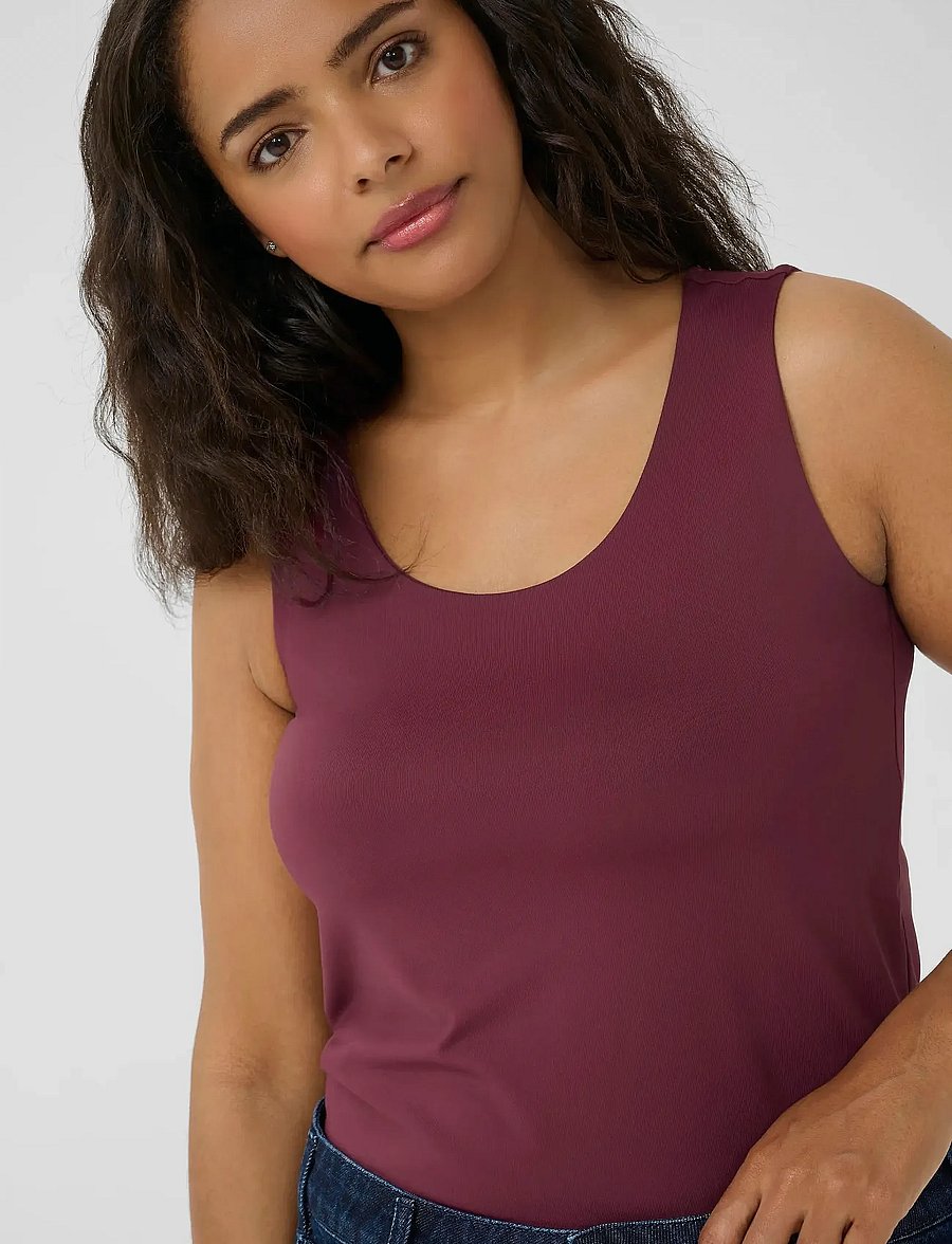 Kaffe Curve - KCerina Jersey Top - Ärmellose tops - windsor wine - 5