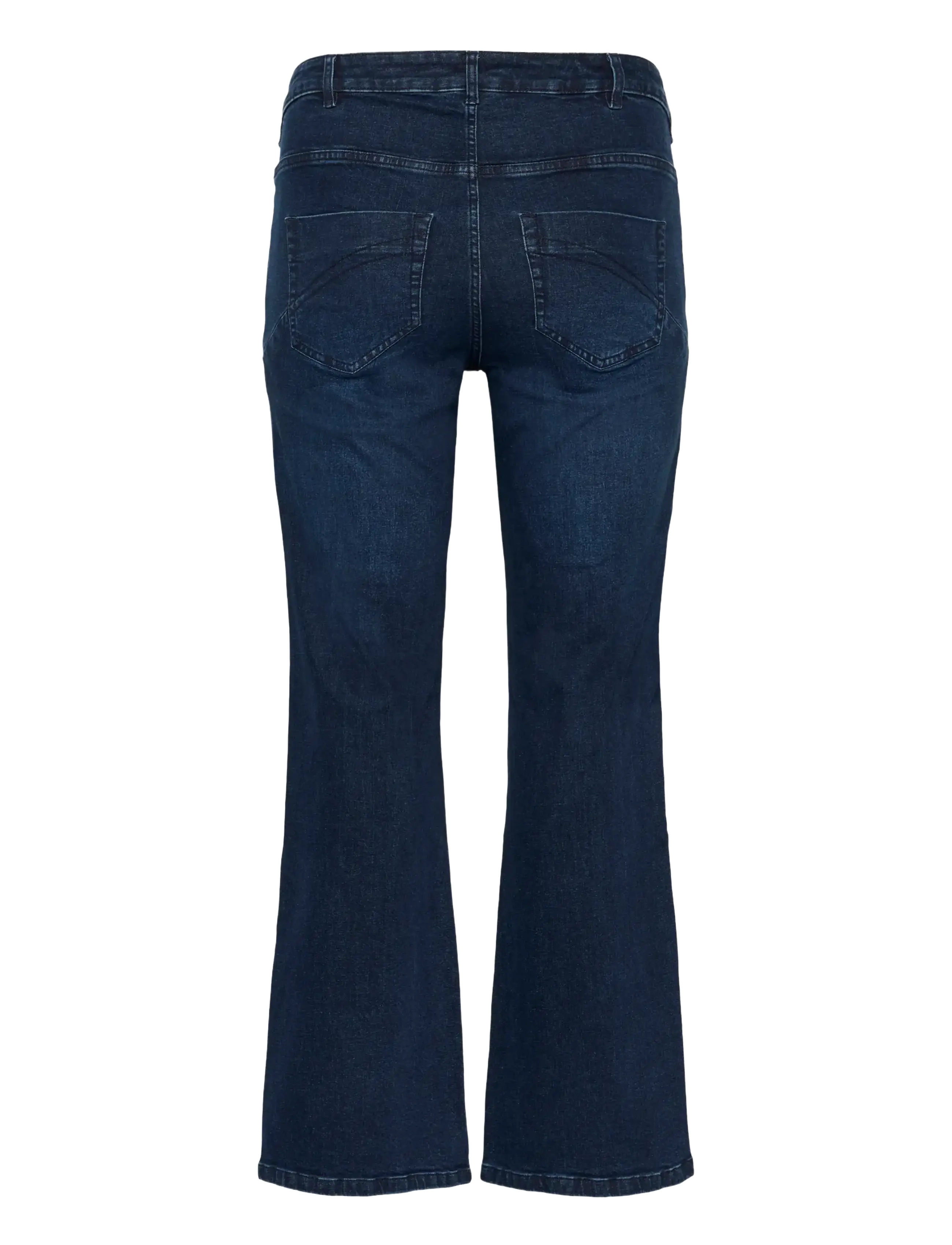 Kaffe Curve - KCflora Flared Full Lenght Jeans - utsvängda jeans - dark blue denim - 2