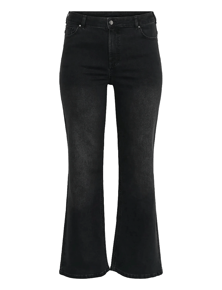 Kaffe Curve - KCflora Flared Full Lenght Jeans - flared jeans - dark grey wash - 1