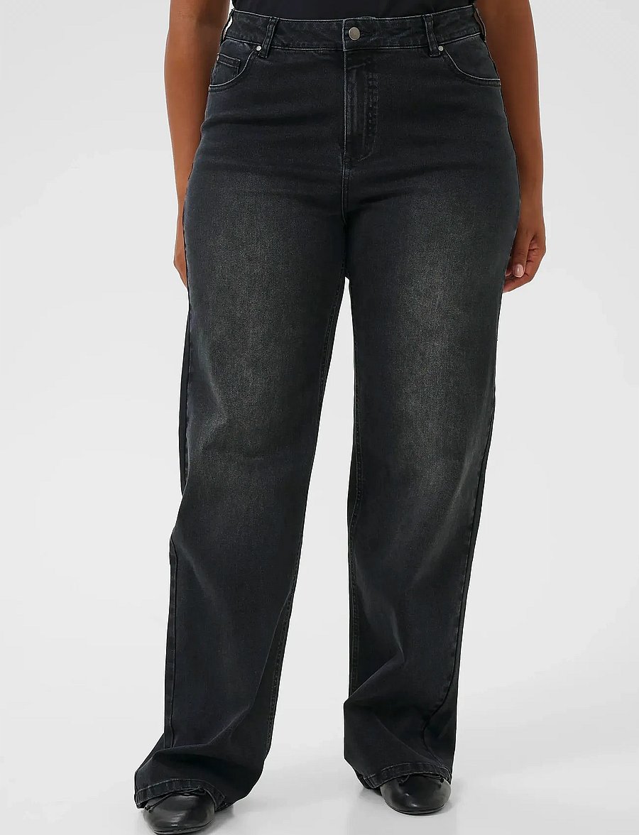 Kaffe Curve - KCflora Flared Full Lenght Jeans - flared jeans - dark grey wash - 0