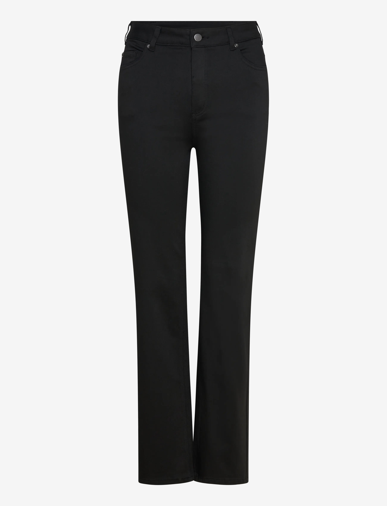 Kaffe Curve - KCdina Straight Full length Jeans - sirge säärega teksad - black deep - 0