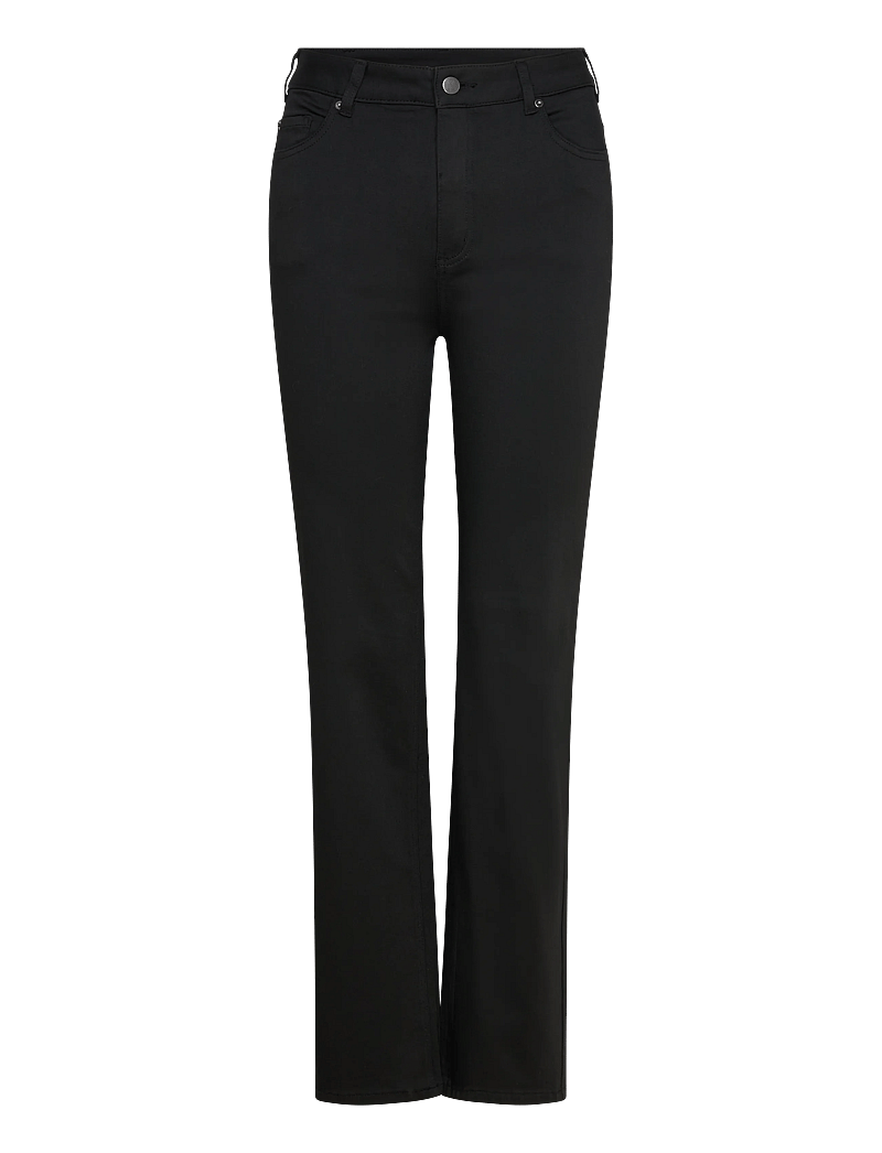 Kaffe Curve - KCdina Straight Full length Jeans - sirge säärega teksad - black deep - 0