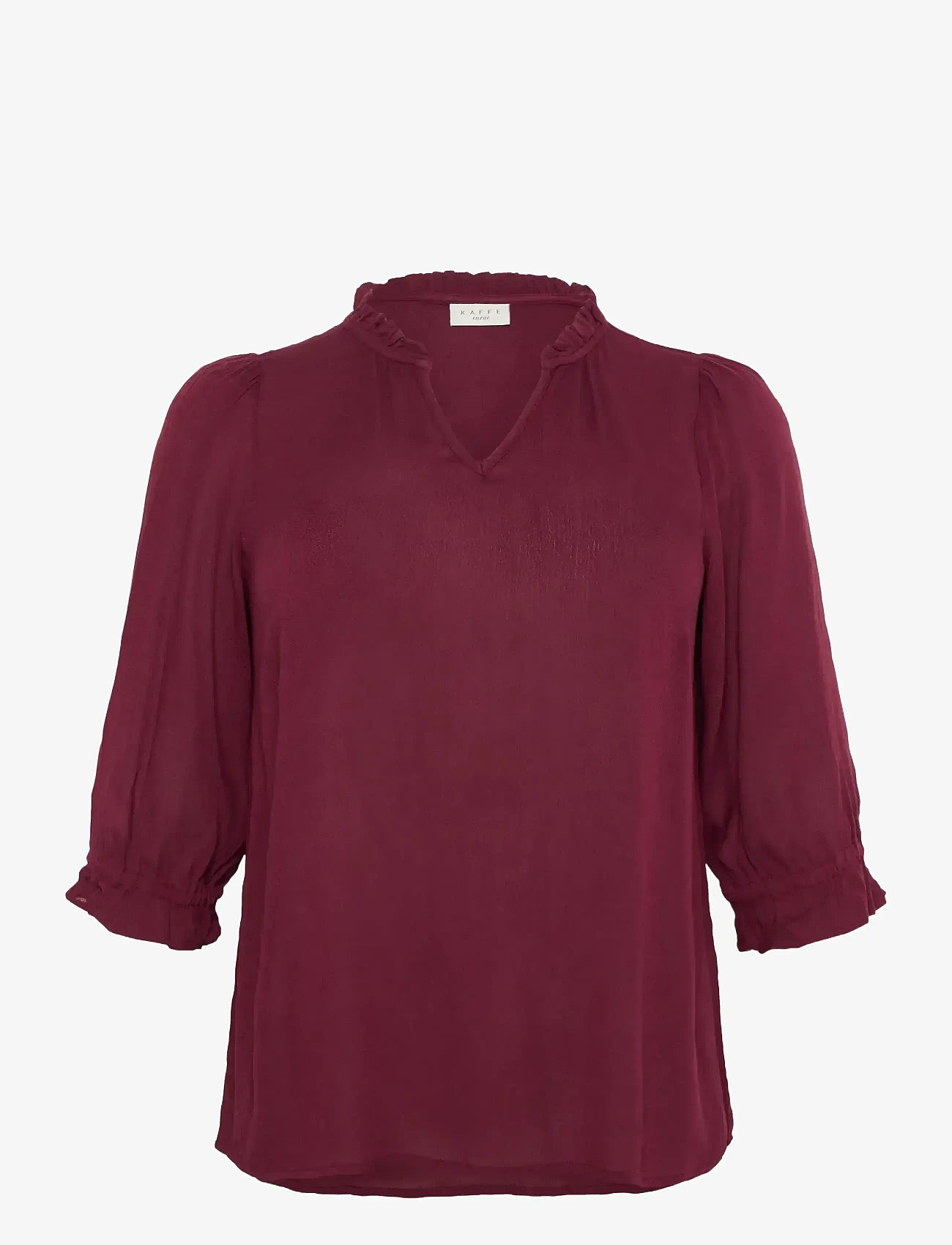 Kaffe Curve - KCkiv Ami Blouse - pikkade varrukatega pluusid - windsor wine - 1