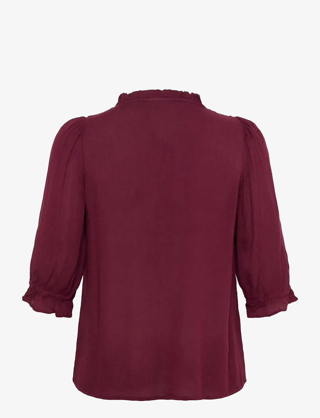Kaffe Curve - KCkiv Ami Blouse - pikkade varrukatega pluusid - windsor wine - 2