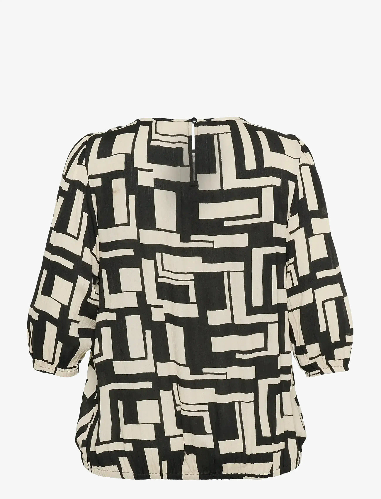 Kaffe Curve - KCmarina Ami Blouse - langærmede bluser - black/white graphic - 2