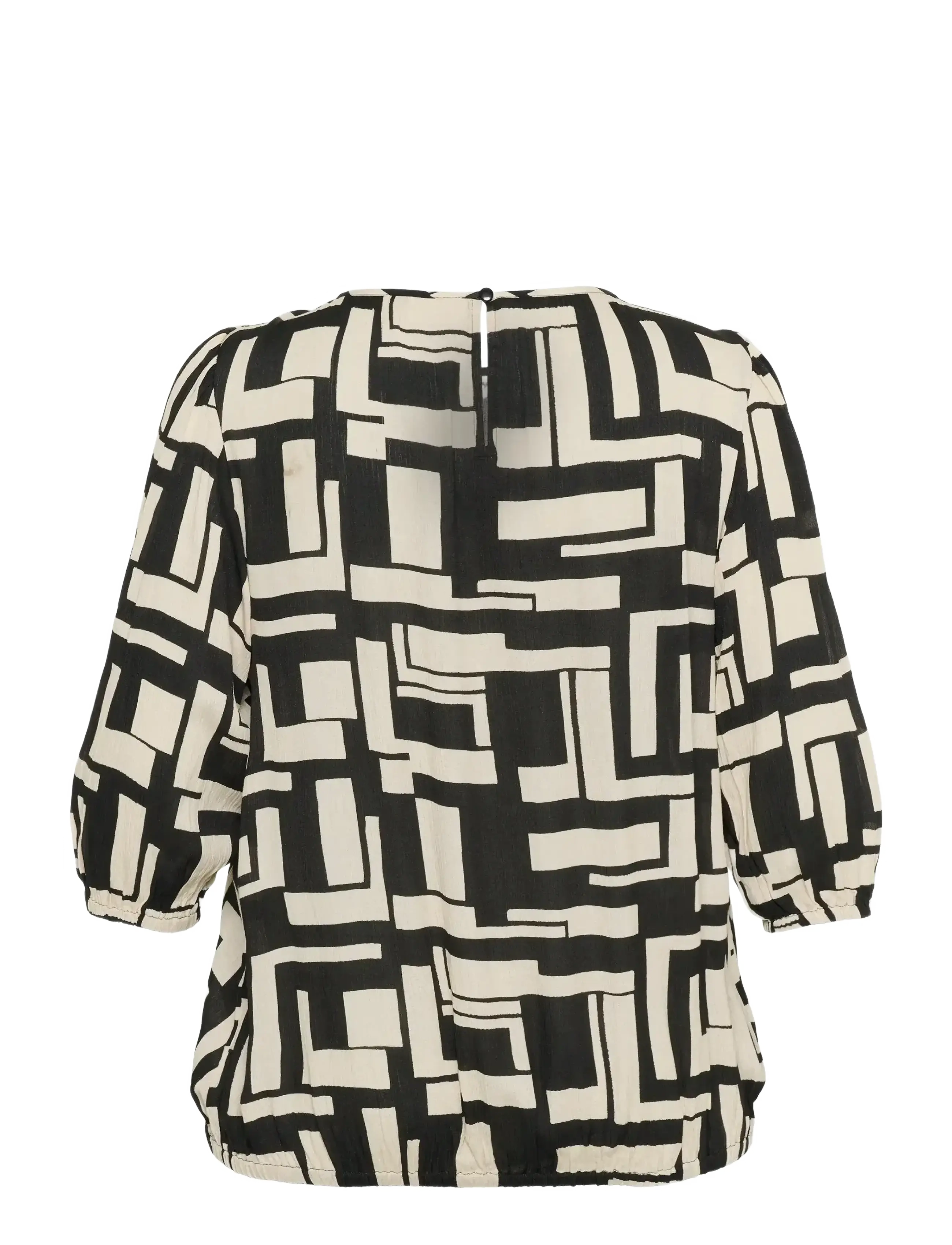 Kaffe Curve - KCmarina Ami Blouse - pikkade varrukatega pluusid - black/white graphic - 2