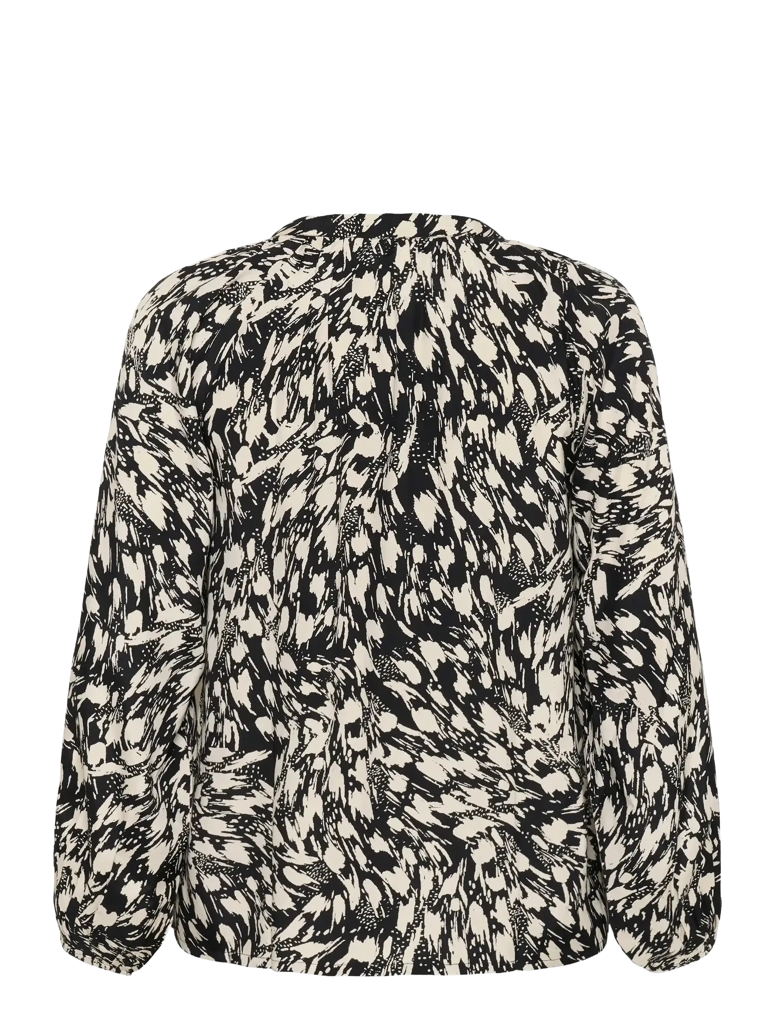 Kaffe Curve - KCjamia Blouse - long-sleeved blouses - black/turtledove graphic - 2