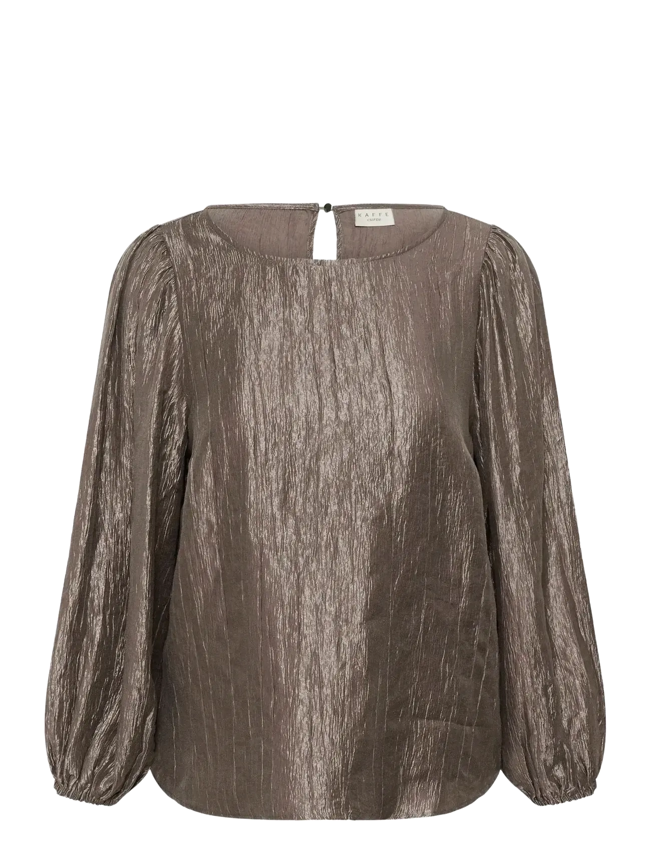 Kaffe Curve Kcrizza Blouse, 48, Blouses, Khakigrün - Long-sleeved, Frauen