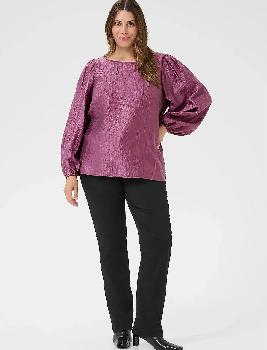 Kaffe Curve - KCrizza Blouse - langärmelige blusen - tulipwood - 3